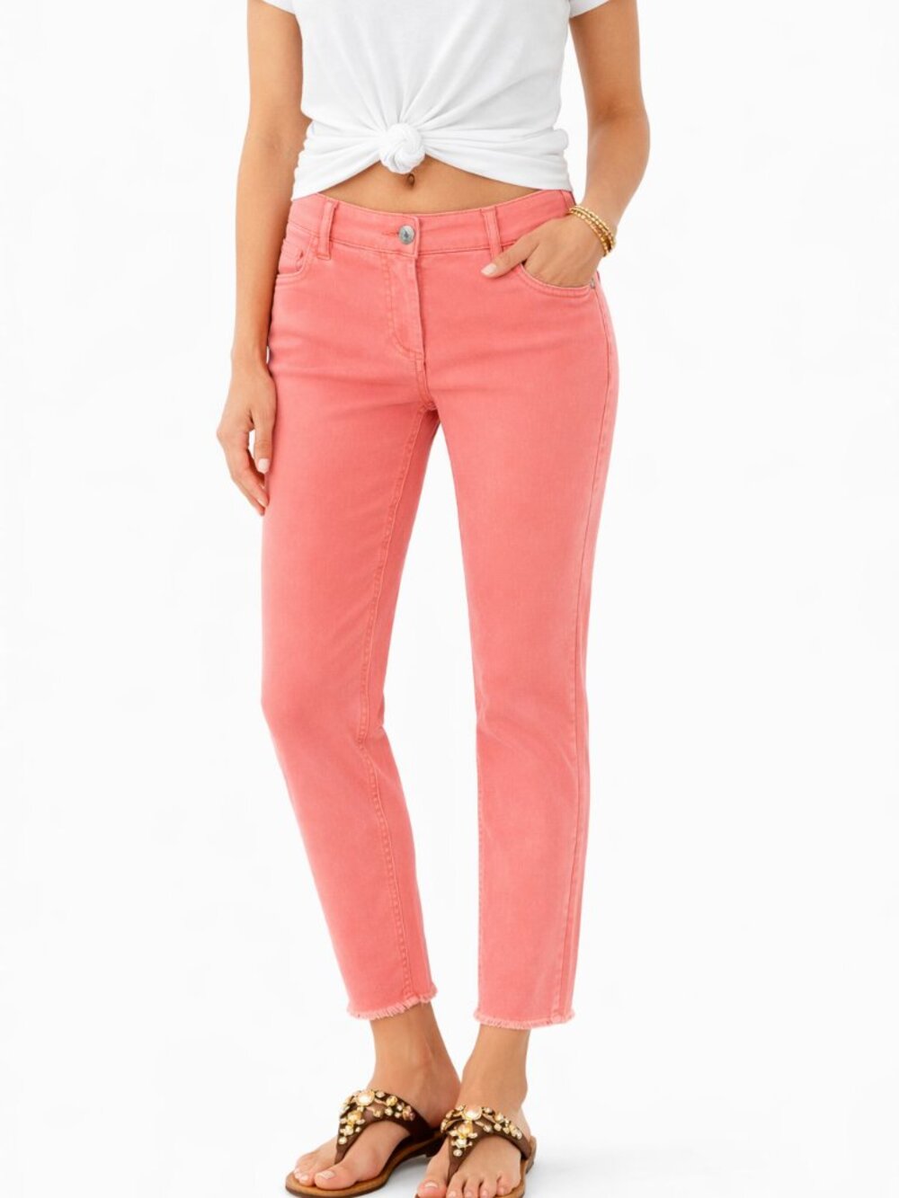 NEW 🇮🇹 Sportalm Enna Pants - Made in Italy - Coral Trousers Size 6 - NWT